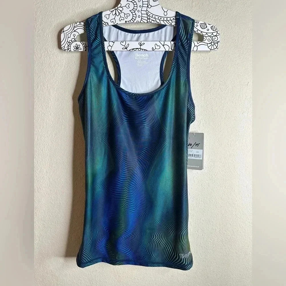 Bench Fitted Blue and Green Sleeveless Tank Top